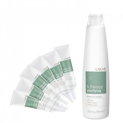 СЕТ за Масна коса: Шампон + Шок Ампули LAKME 