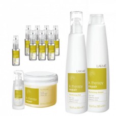 СЕТ за сериозно Оштетена коса: Шампон + Ампули + Серум за обновување + Маска + Кондиционер LAKME 