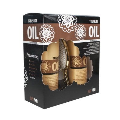 СЕТ за сјајна коса со 5 скапоцени масла: Шампон + Кондиционер + Четка KAYPRO 