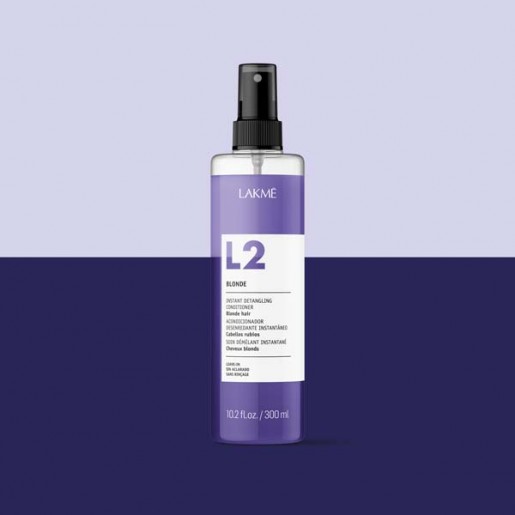 L2 – BLONDE Инстант кондиционер за расчешлување на руса коса (двофазен) LAKME 100мл