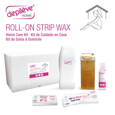 СЕТ за Депилација: Топилка + Ролон + Ленти + Масло за Чистење Восок Depileve 