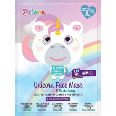 7th Heaven Unicorn Face Mask- забавна маска за лице
