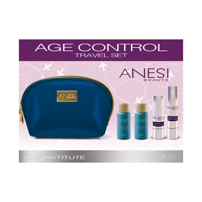 AGE CONTROL сет за патување (стимулатор + крема за подмладување + лосион + пена) ANESI